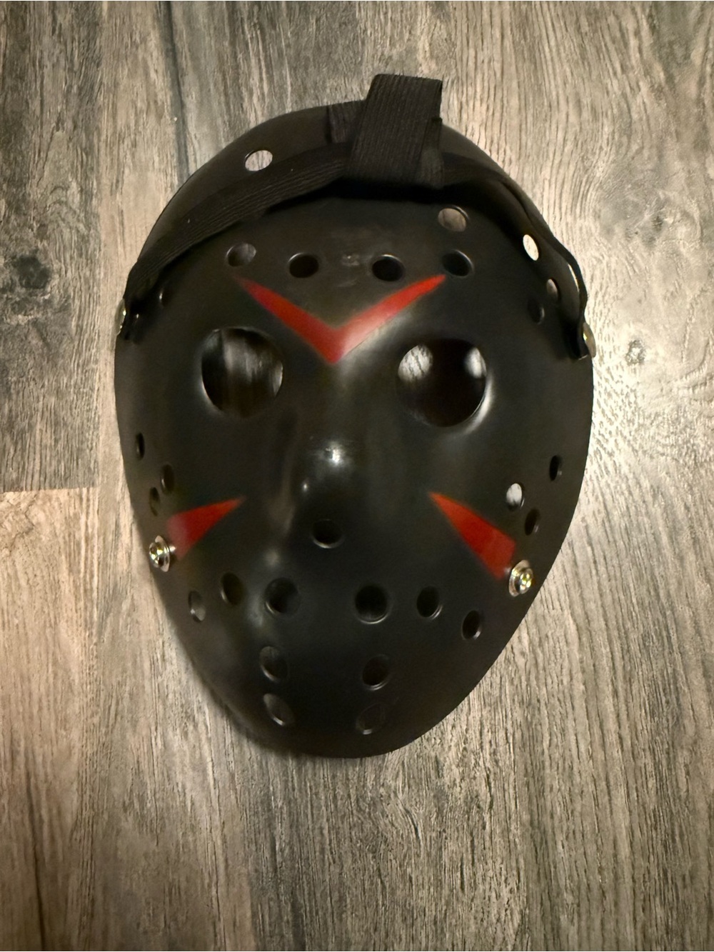 Jason Voorhees Mask Black/Red Halloween Costume Friday the 13th